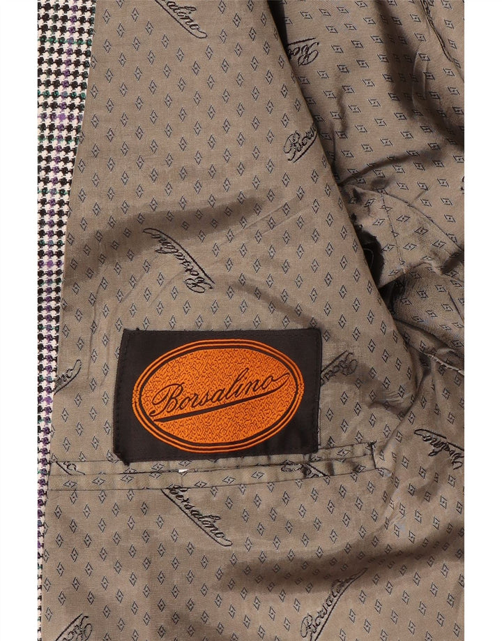 Borsalino Herren-Blazer mit 2 Knöpfen, UK 38, mittelgroß, mehrfarbig, gepunktet