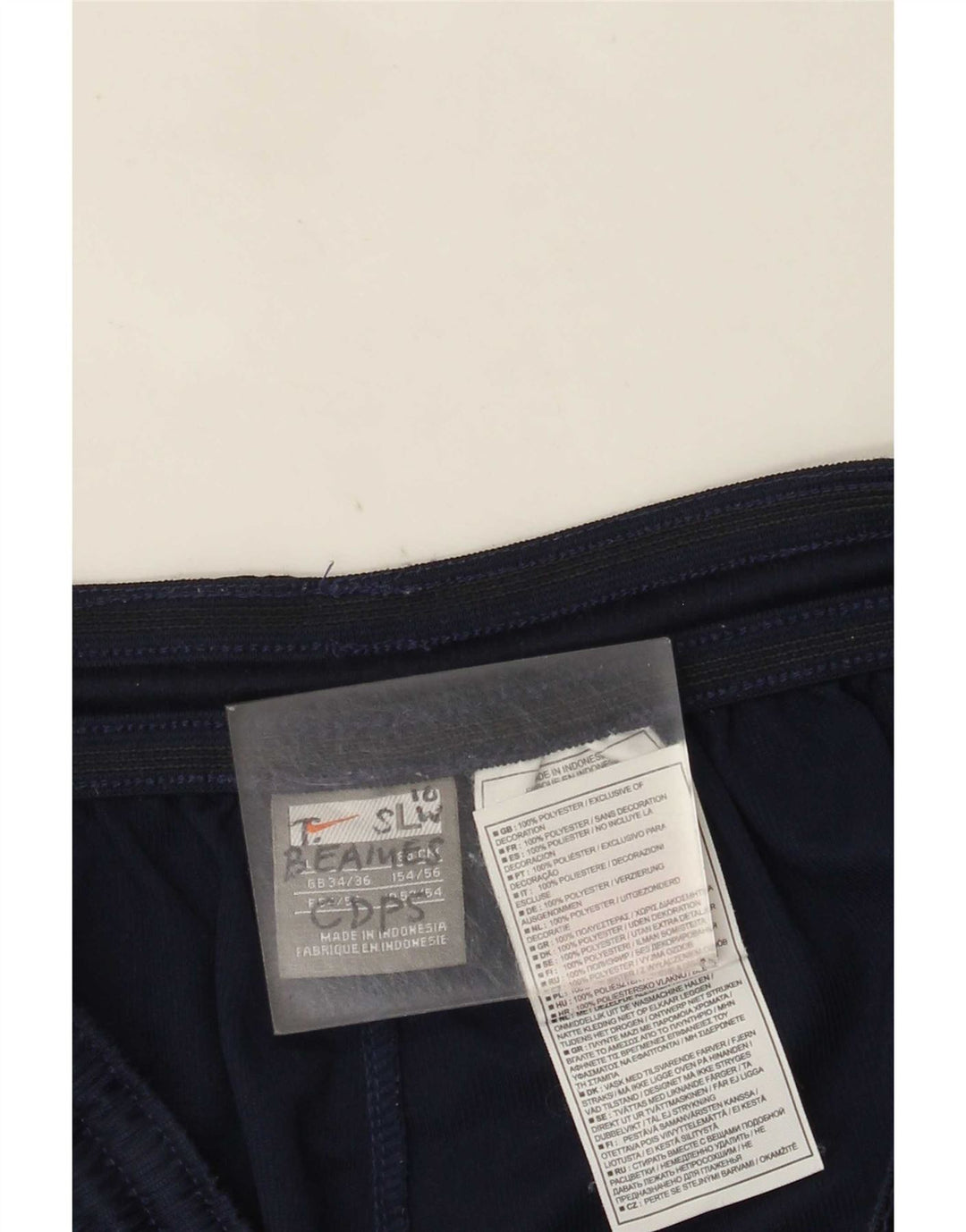 Nike Herren-Sportshorts, groß, marineblau, gestreift, Polyester