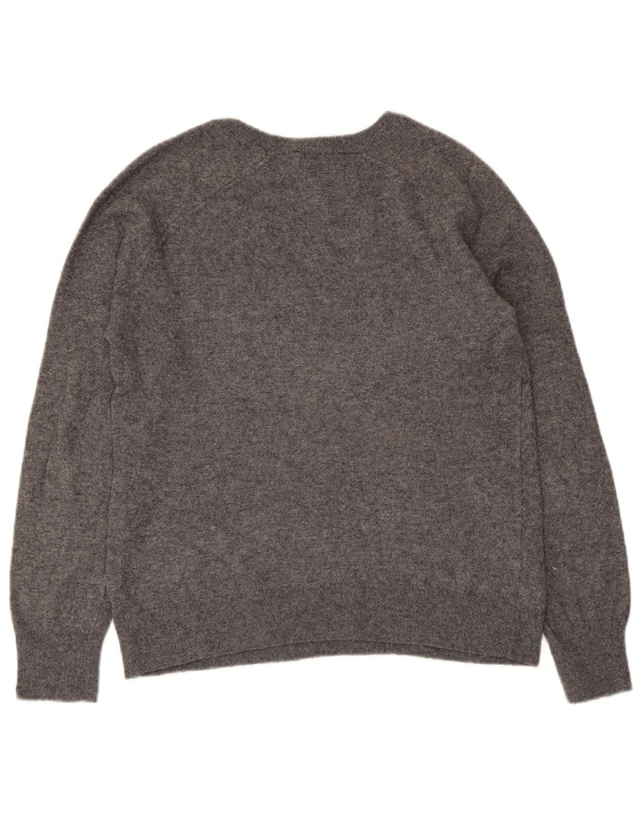 ZARA Damen-Pullover mit U-Boot-Ausschnitt, Gr. 14, Mittelgrau