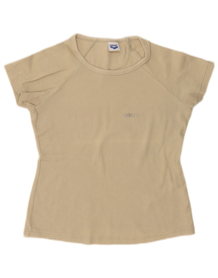 Arena Damen T-Shirt Top EU 34 XS Beige Baumwolle