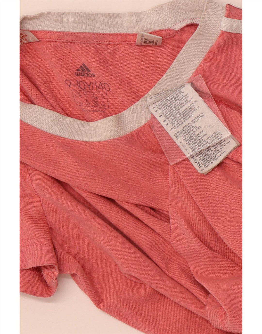 ADIDAS Mädchen T-Shirt Top 9-10 Jahre rosa Baumwolle