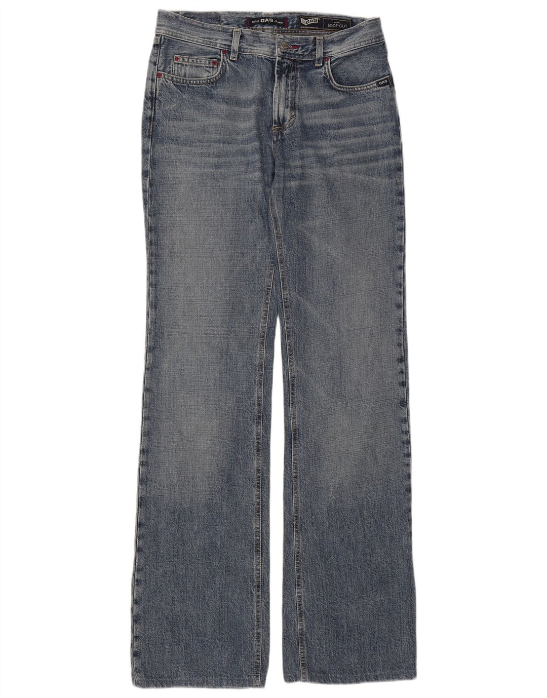 Gas Damen Bootcut Jeans W29 L34 Blaue Baumwolle