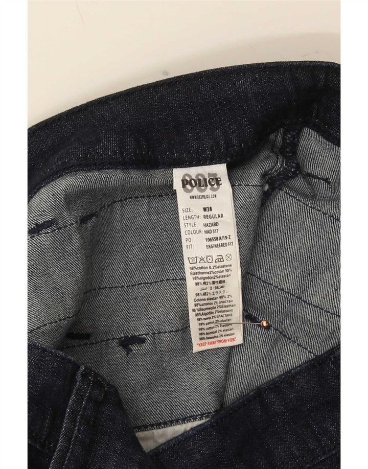 883 Police Herren Engineered Regular Fit Straight Jeans W38 L30 Marineblau