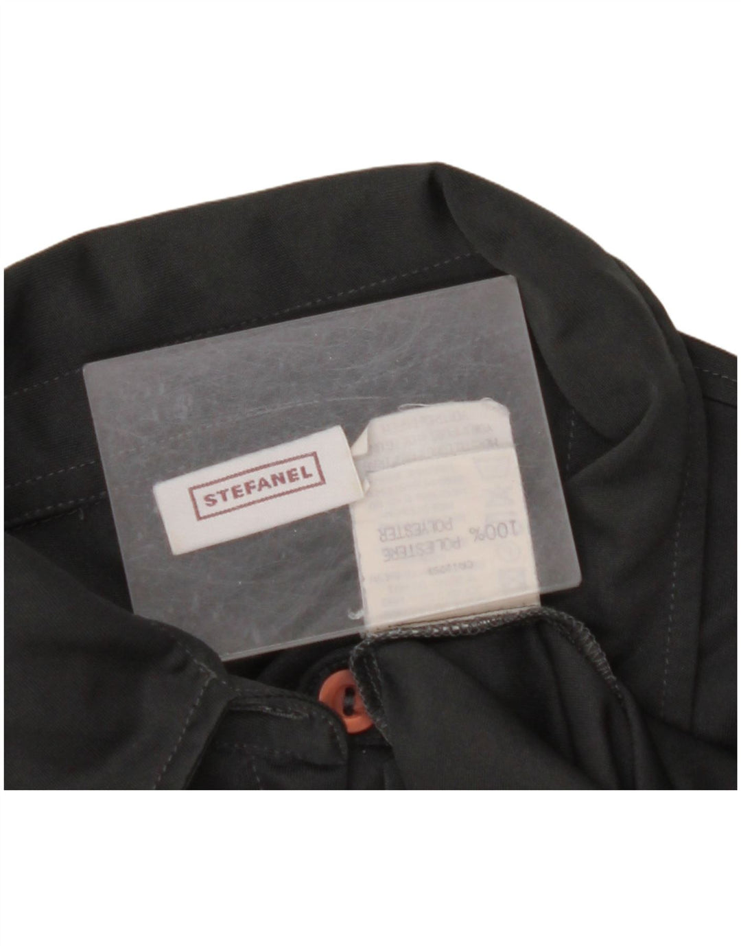 STEFANEL Damen Hemdbluse UK 10 Small Schwarz Polyester