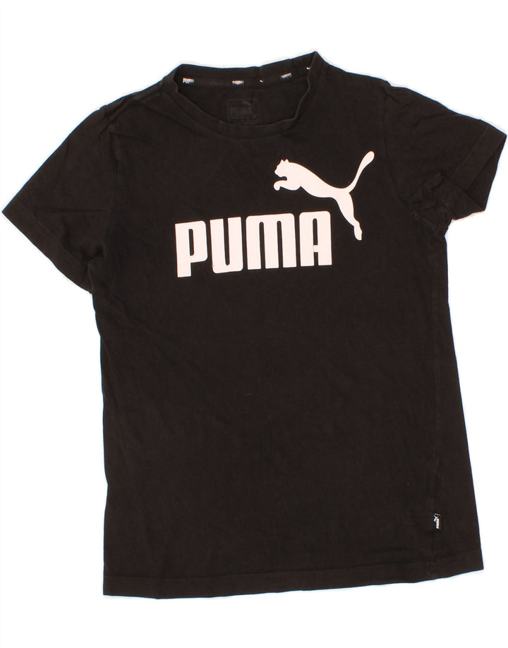 PUMA Boys Graphic T-Shirt Top 11-12 Years Black Vintage Puma and Second-Hand Puma from Messina Hembry 