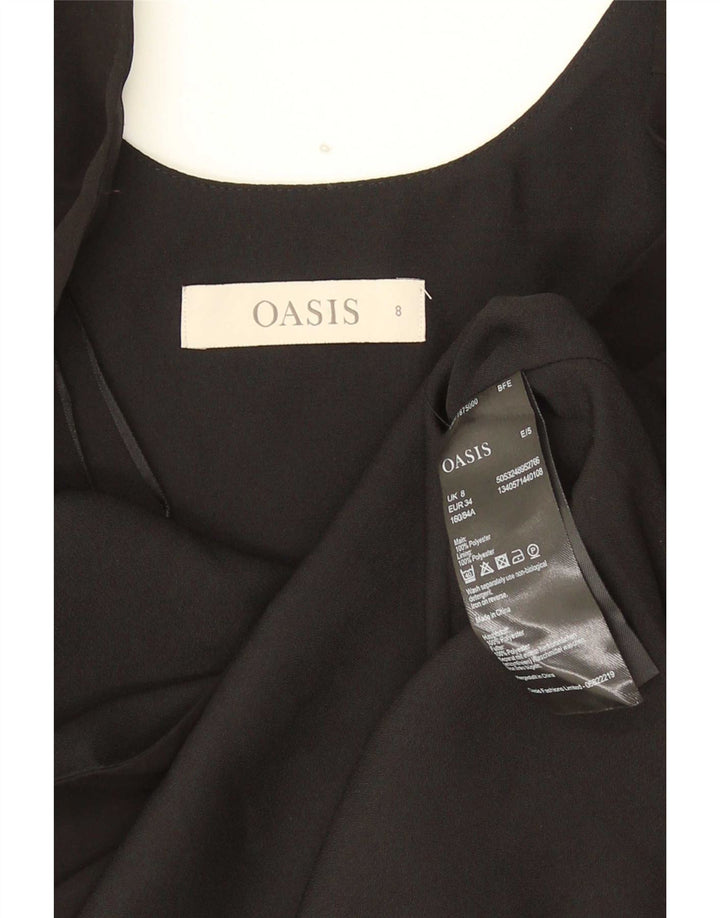 Oasis Damen-Bluse, ärmellos, Größe S, Schwarz, Polyester