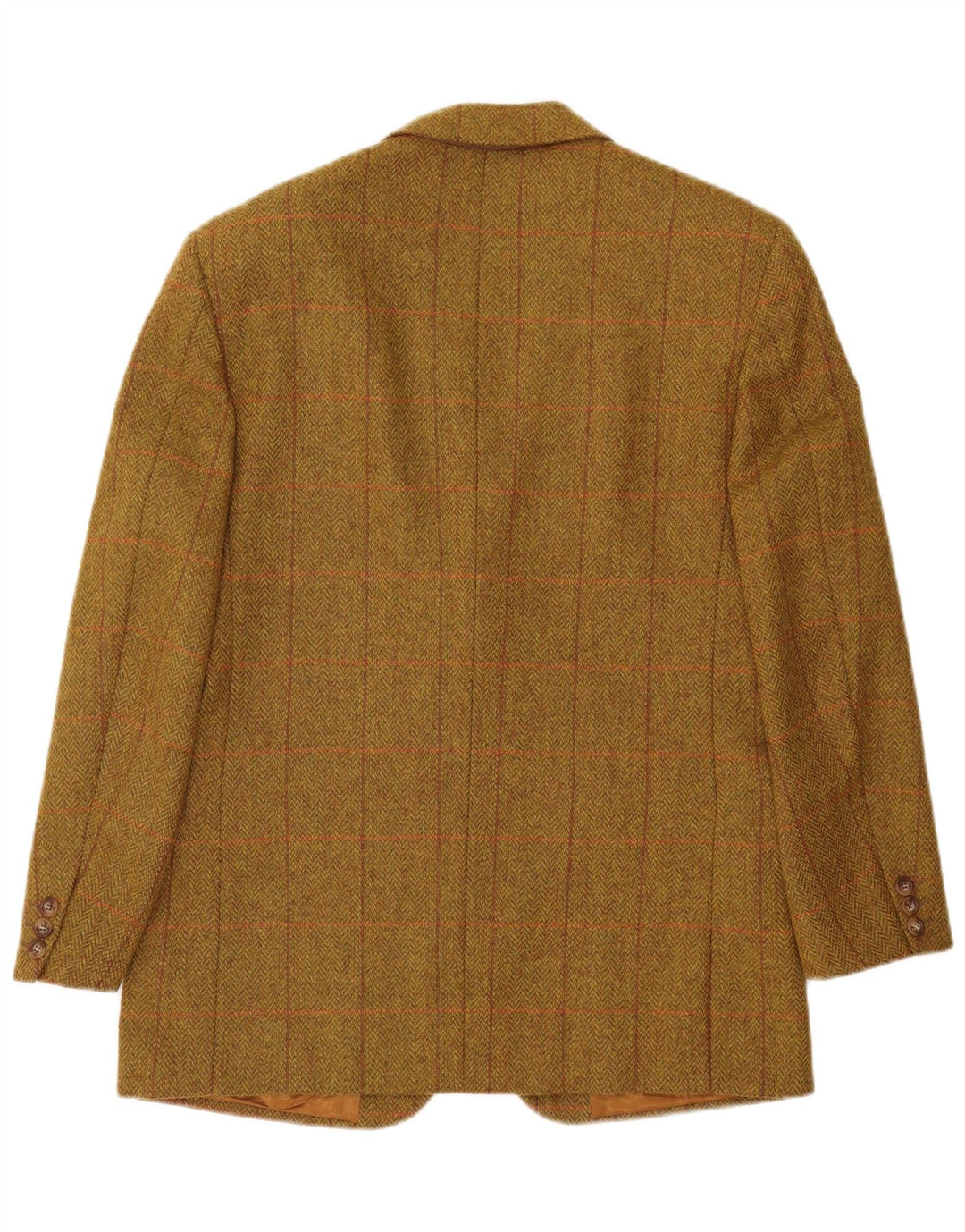 Henry Cottons Herren-Blazer mit 2 Knöpfen, IT 48, mittleres Khaki, Fischgrätenmuster