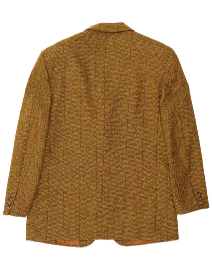 Henry Cottons Herren-Blazer mit 2 Knöpfen, IT 48, mittleres Khaki, Fischgrätenmuster