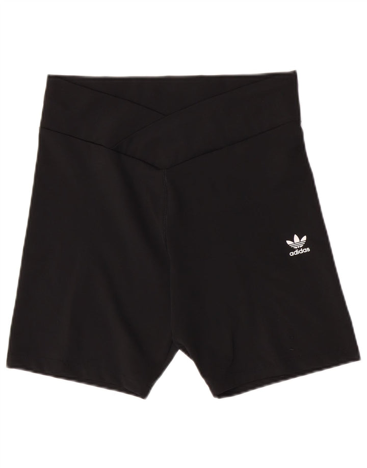 Adidas Damen Sportshorts UK 16/18 Large Schwarz Polyester