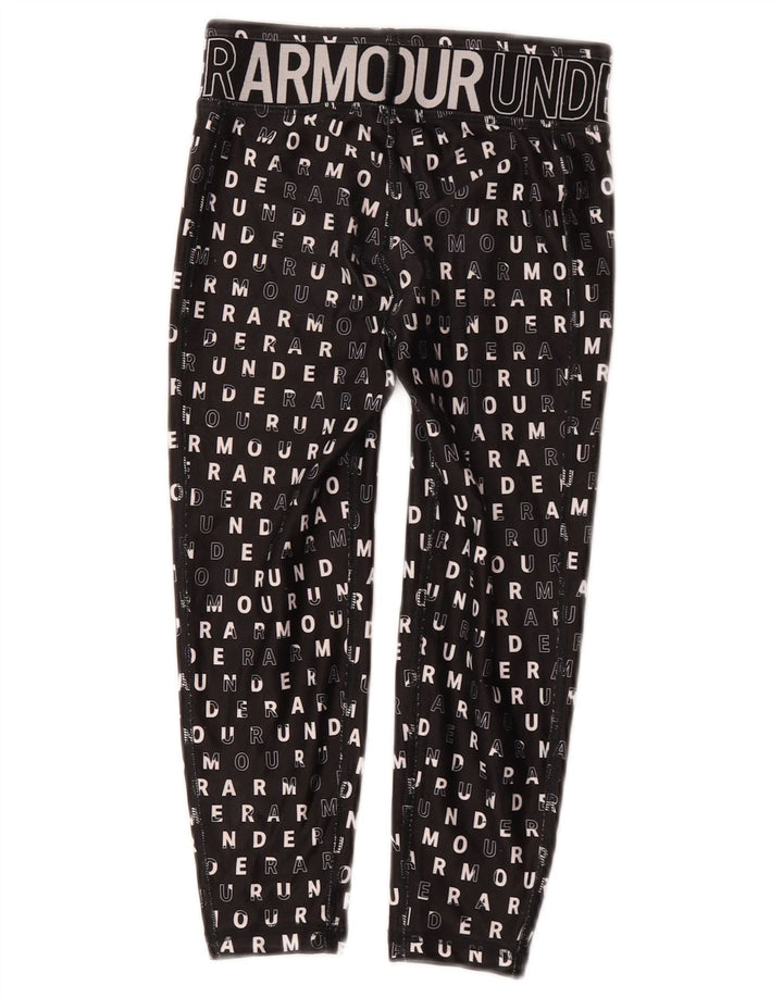 Under Armour Mädchen-Leggings mit Grafik, 7–8 Jahre, Größe S, Schwarz, Polyester