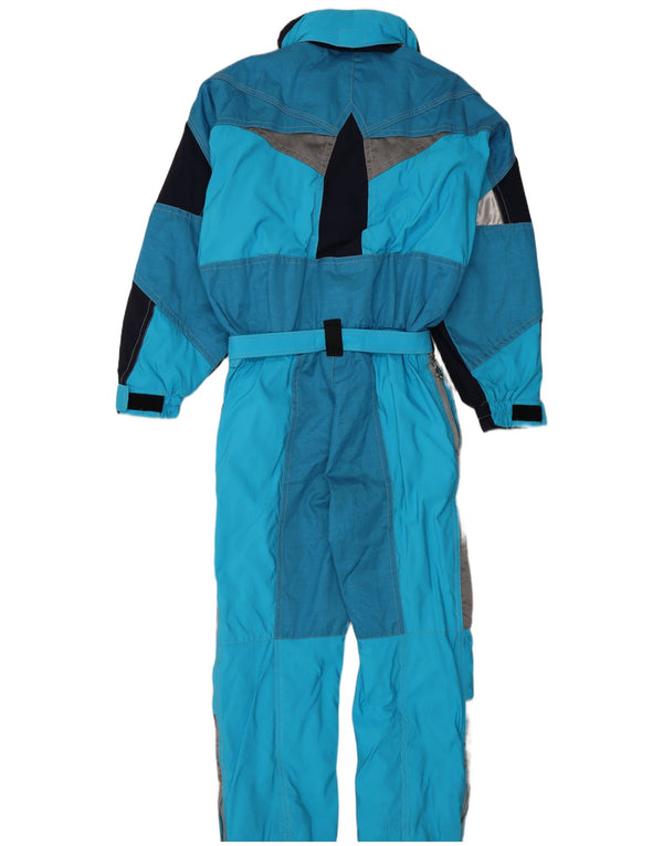 Colmar Damen-Skioverall mit Kapuze, IT 52 2XL, blaues Colourblock-Nylon
