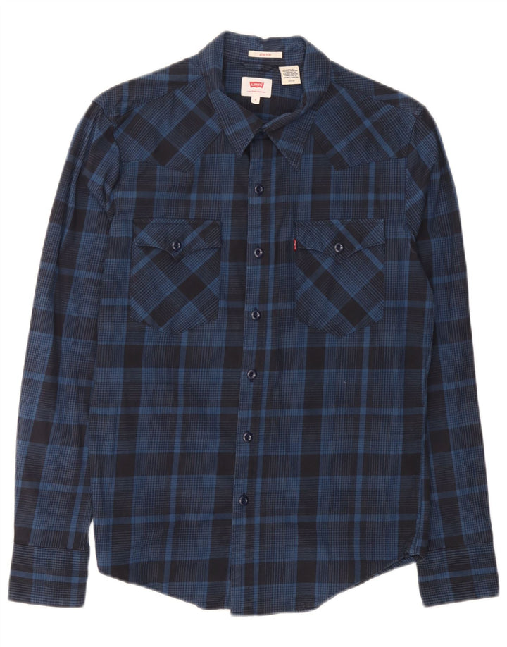 Levi's Herren-Hemd, klein, marineblau, kariert, Baumwolle