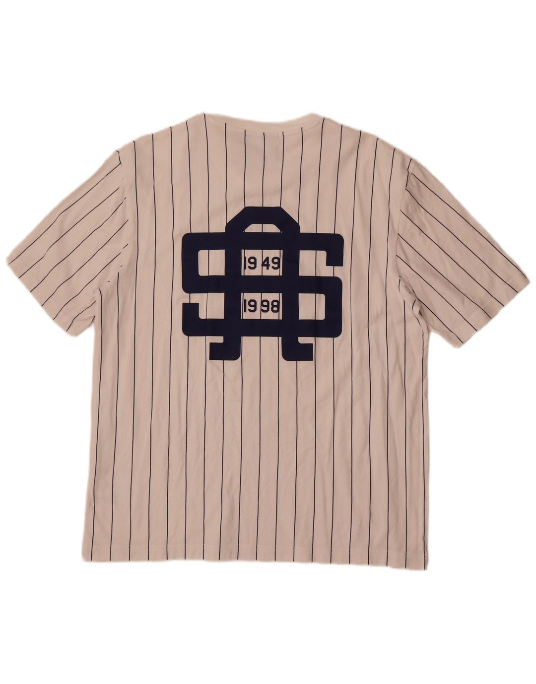 Adidas Herren-T-Shirt mit Grafik, mittelweiß, gestreift, Baumwolle