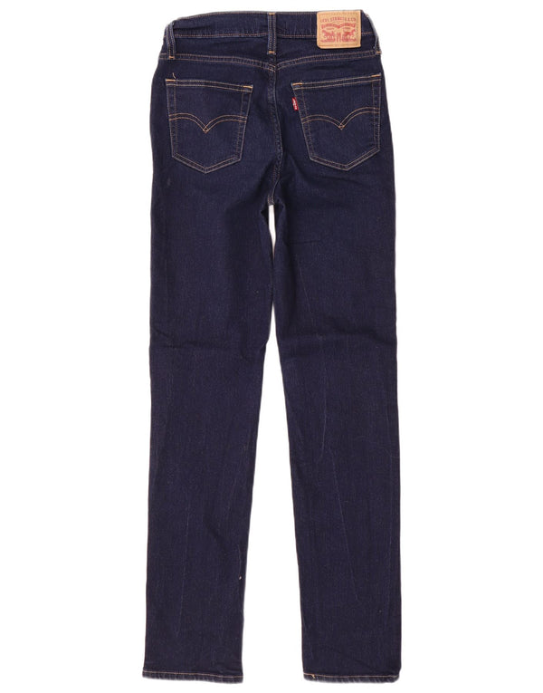 Levi's Damen 724 High Rise Straight Jeans W28 L32 Marineblaue Baumwolle