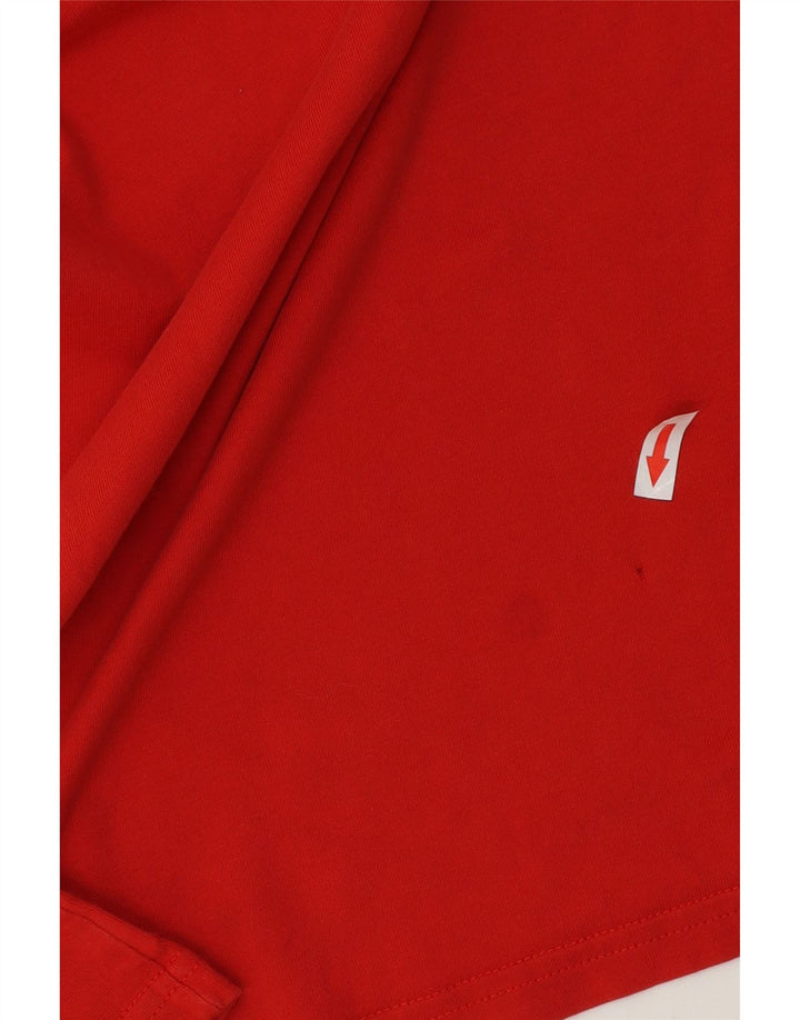 ADIDAS Herren Grafik-T-Shirt-Oberteil aus mittelroter Baumwolle
