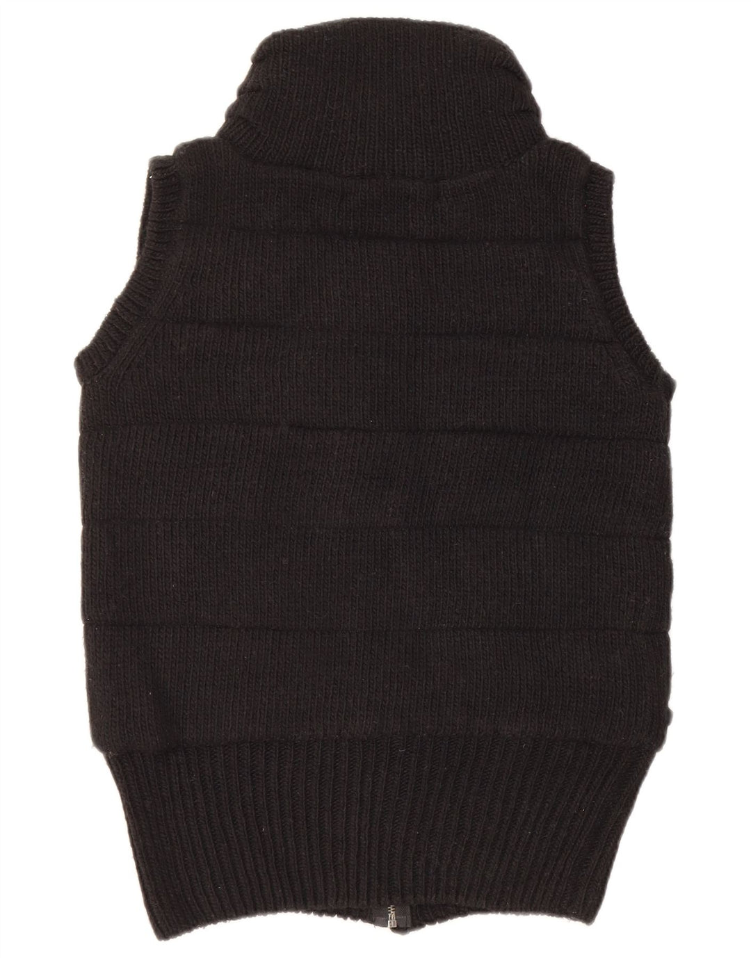Zara Damen Strickweste UK 14 Medium Schwarz Acryl