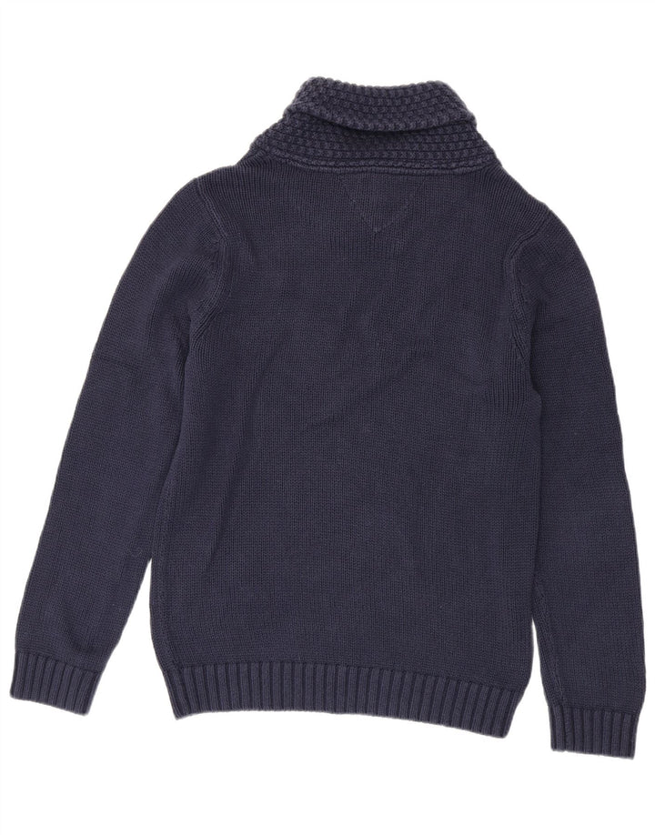 Tommy Hilfiger Herren-Pullover mit Schalkragen, mittleres Marineblau