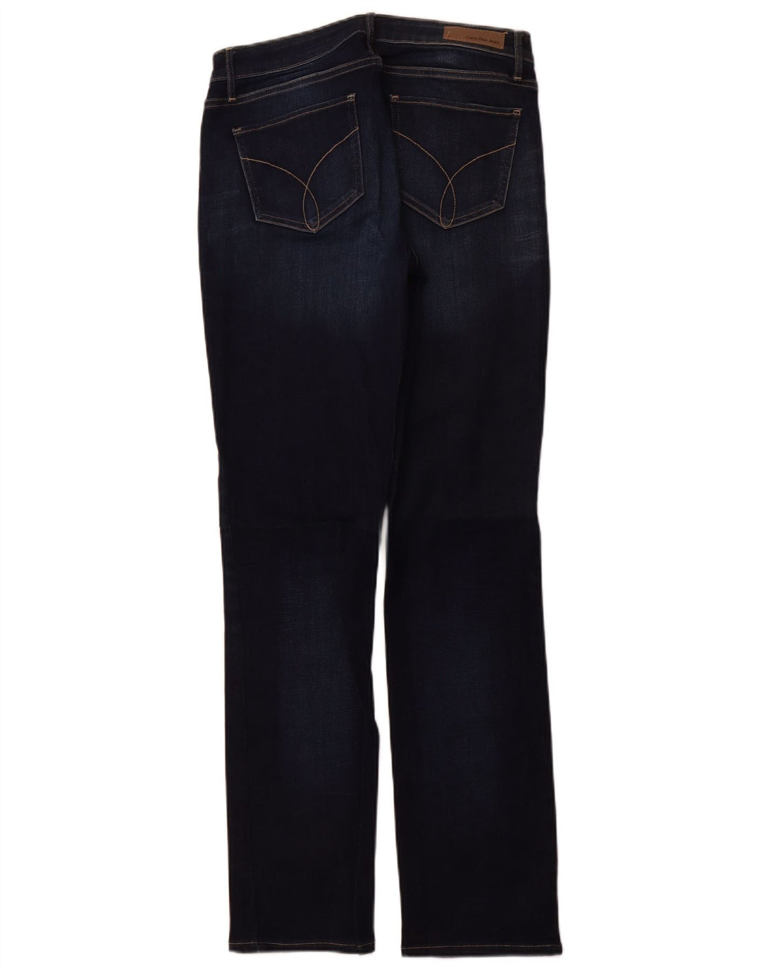 Calvin Klein Damen Straight Jeans W29 L32 Marineblau Baumwolle