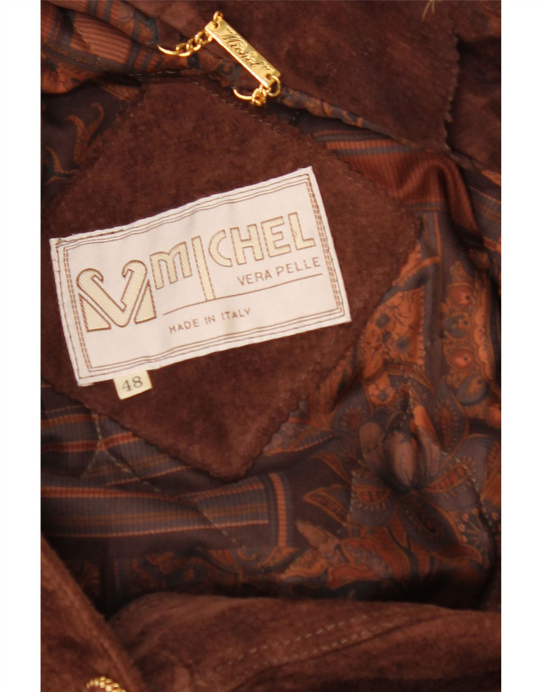 MICHEL Damen Übergroßer Wildleder-Windbreaker-Mantel IT 48 XL Braun