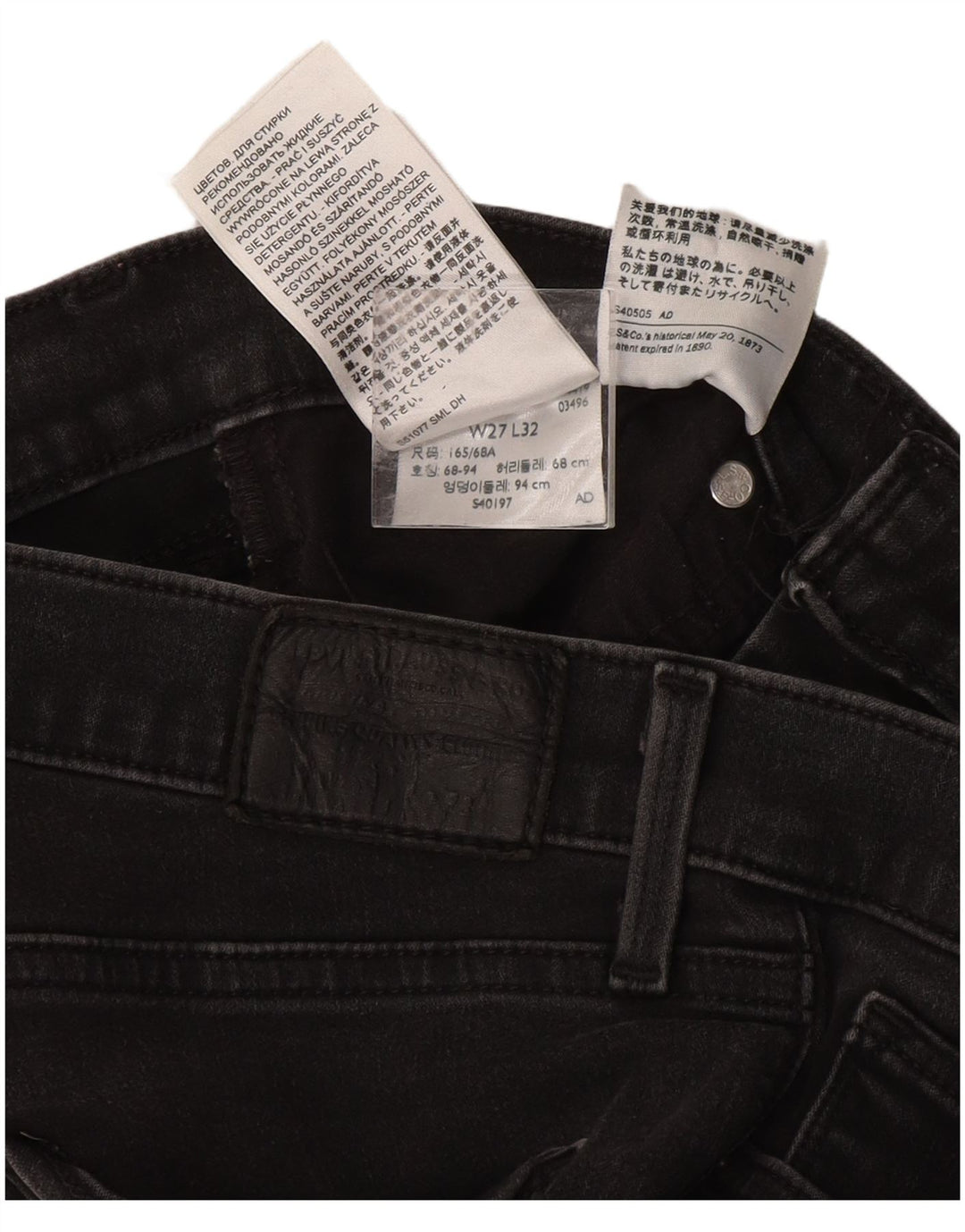 Levi's Damen 312 Shaping Slim Jeans W27 L32 Graue Baumwolle