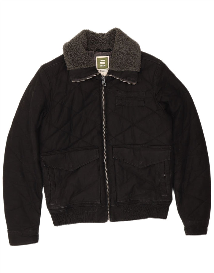 G-STAR Herren Steppjacke UK 38 Mittelschwarze Baumwolle