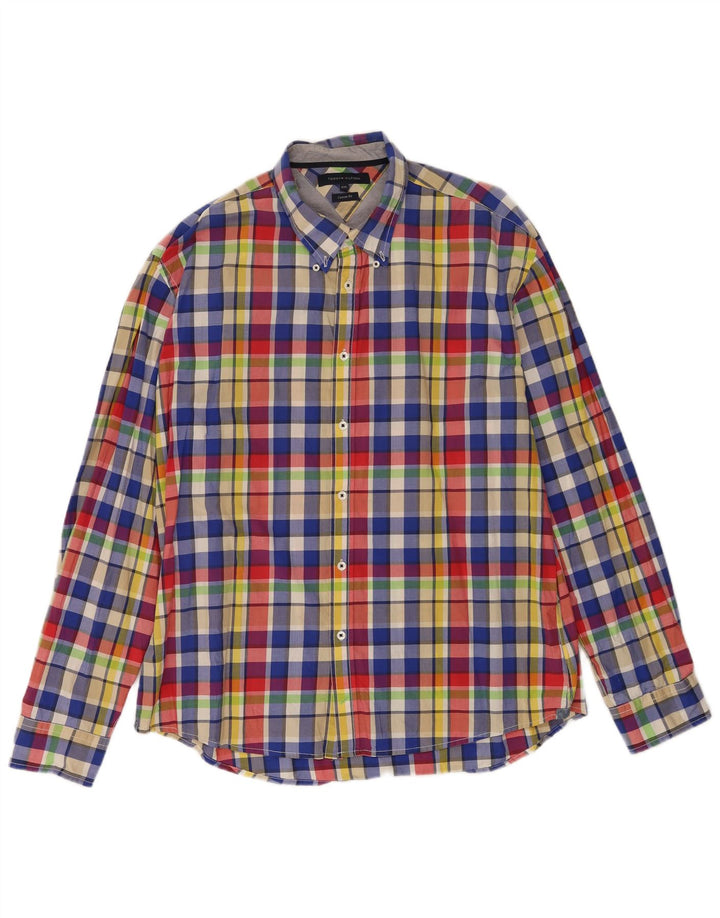 Tommy Hilfiger Herren-Hemd mit individueller Passform, 2XL, mehrfarbig, kariert, Baumwolle
