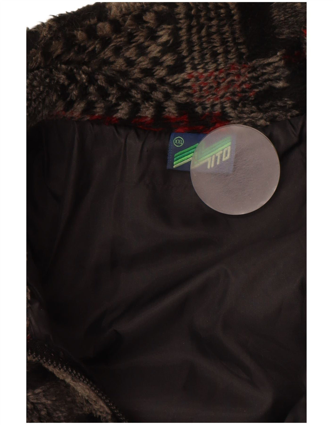 VINTAGE Herren Fleecejacke UK 44 2XL Grau Patchwork