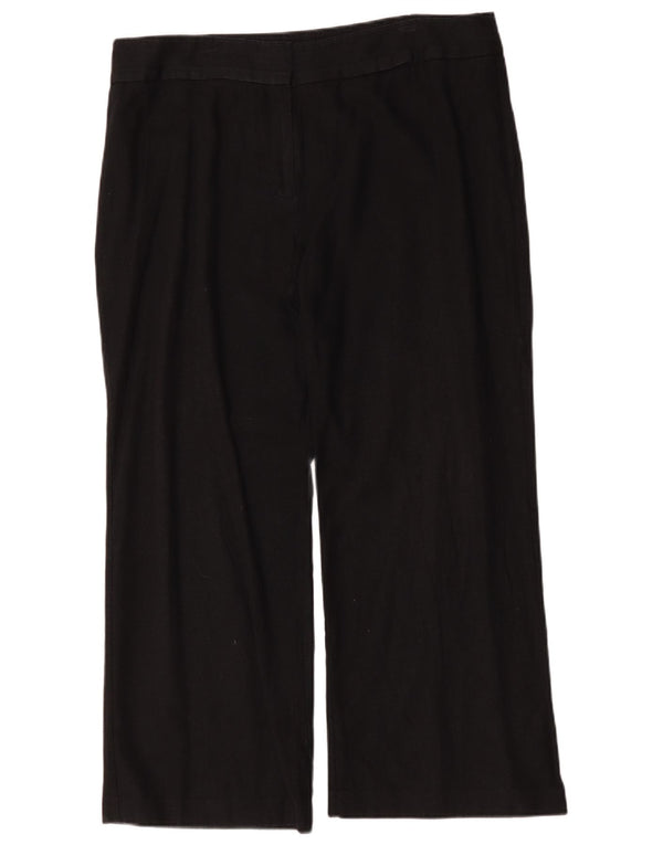 Marks & Spencer Damen-Freizeithose mit weitem Bein, UK 18, XL, W36, L28, Schwarz