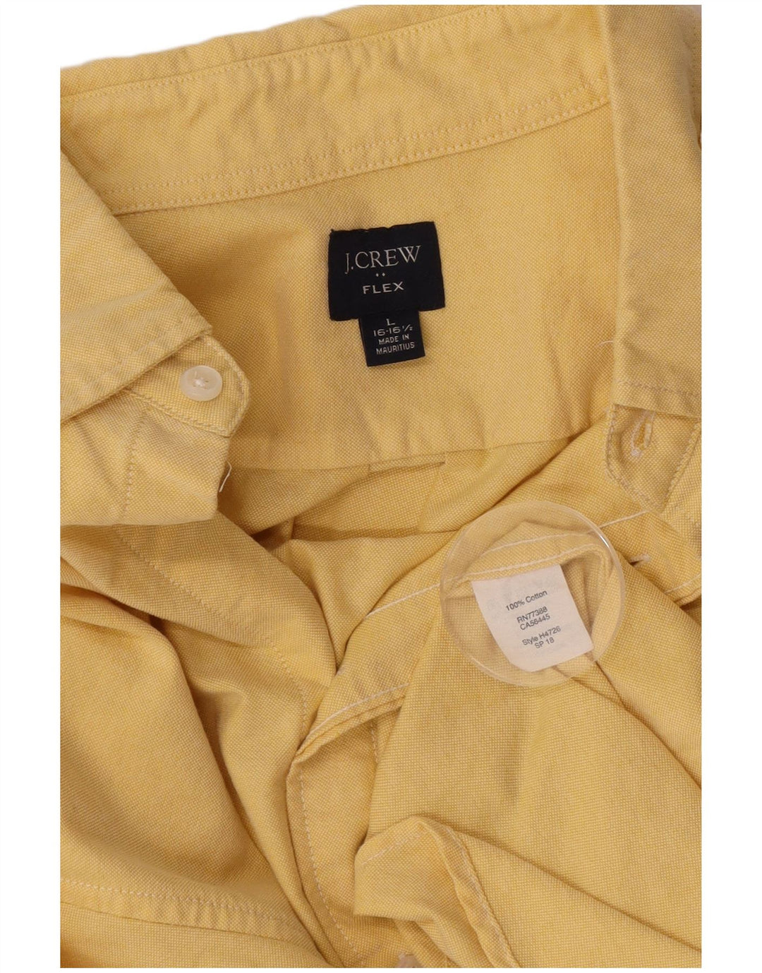 J. Crew Herrenhemd, Größe 16 1/2 groß, gelbe Baumwolle