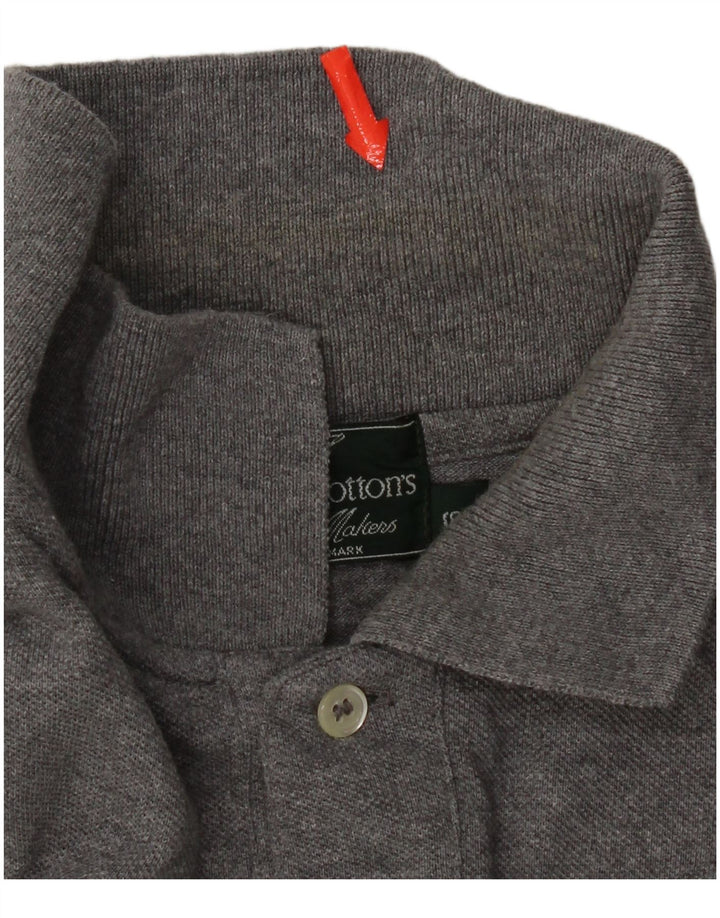 Henry Cottons Herren-Poloshirt, kleine graue Baumwolle
