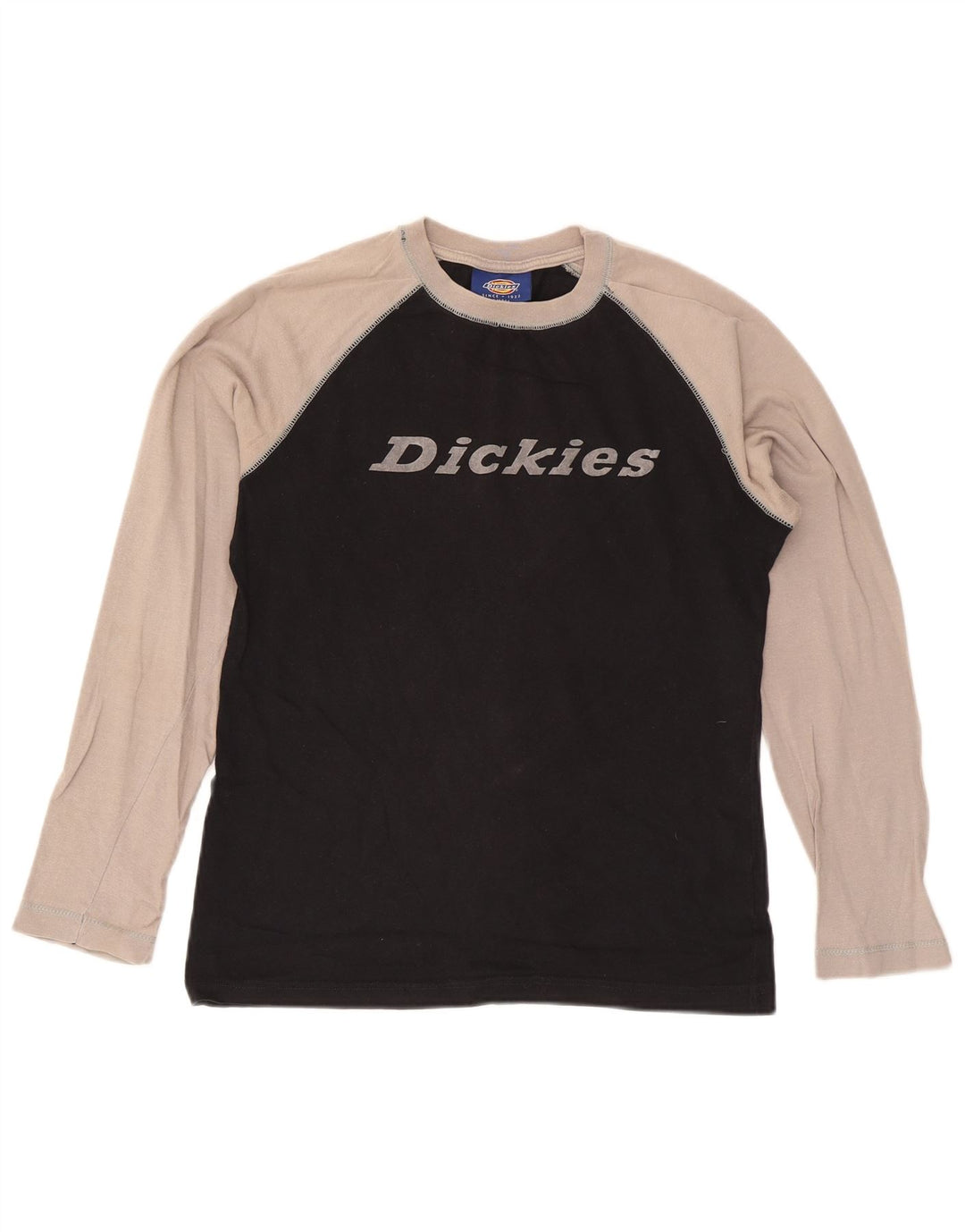 Dickies Herren-Oberteil mit Grafik, langärmelig, klein, Schwarz, Colourblock-Baumwolle