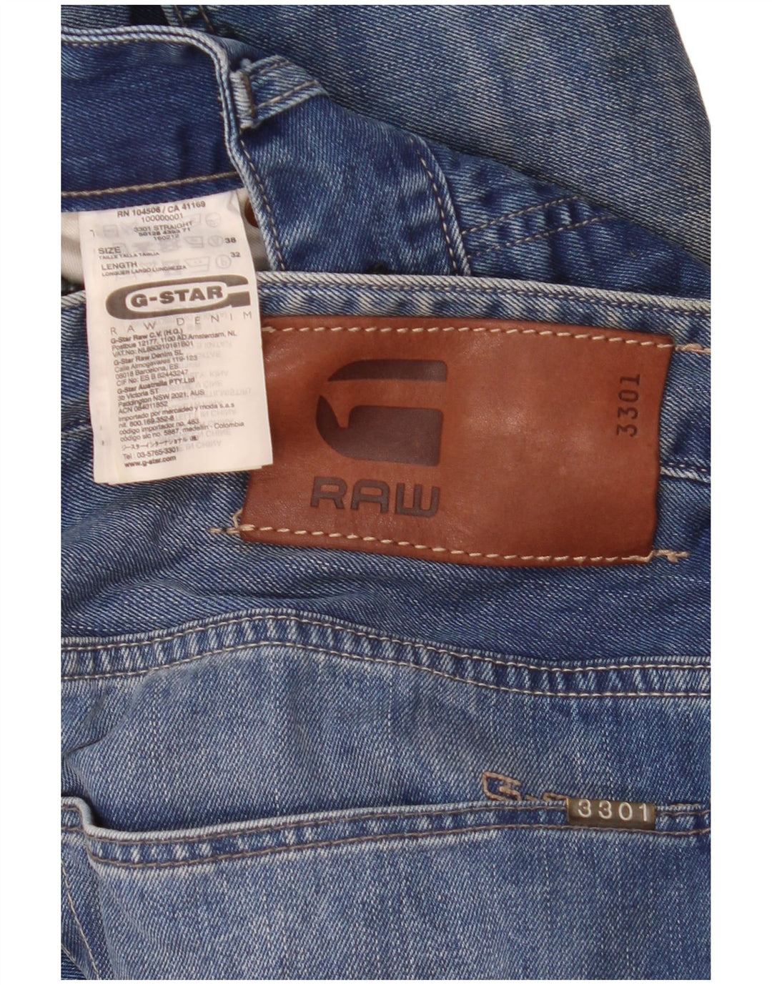 G-Star Herren Slim Jeans W38 L32 Blaue Baumwolle