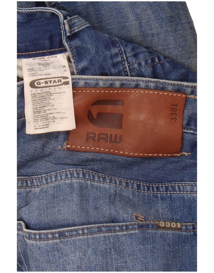 G-Star Herren Slim Jeans W38 L32 Blaue Baumwolle