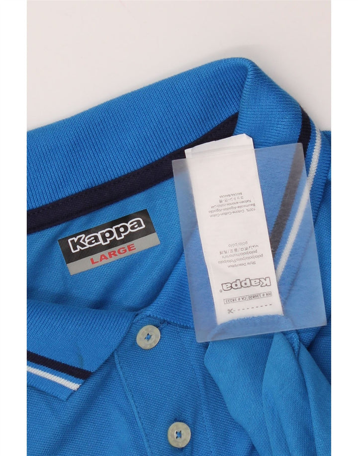 Kappa Herren-Poloshirt, große blaue Baumwolle