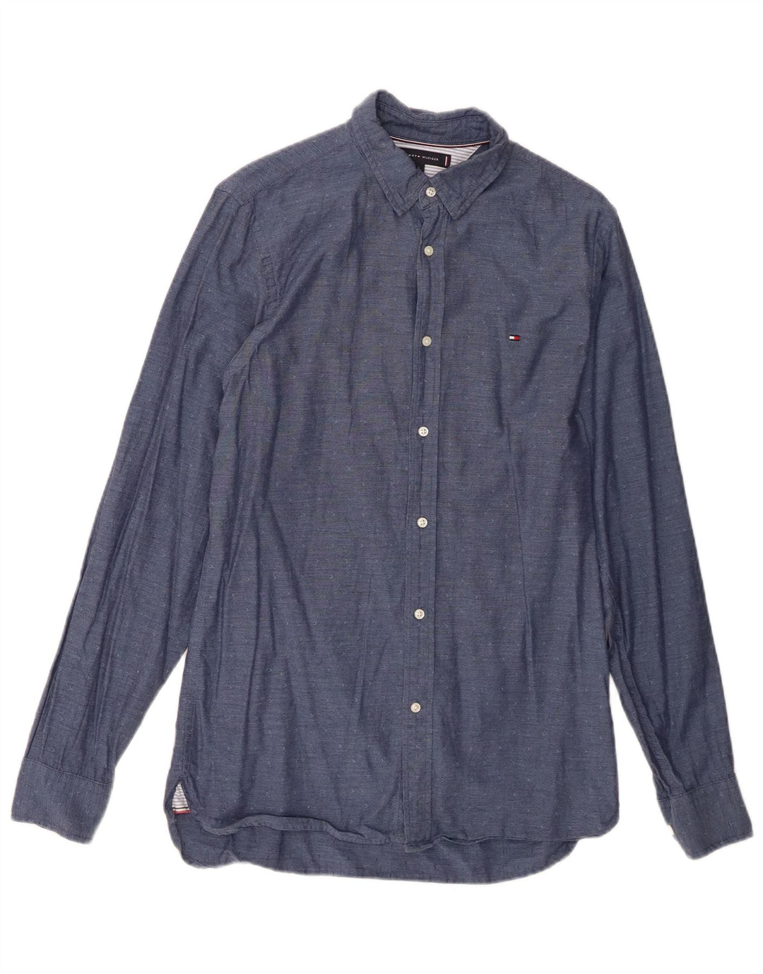 Tommy Hilfiger Herrenhemd, klein, marineblau, Baumwolle