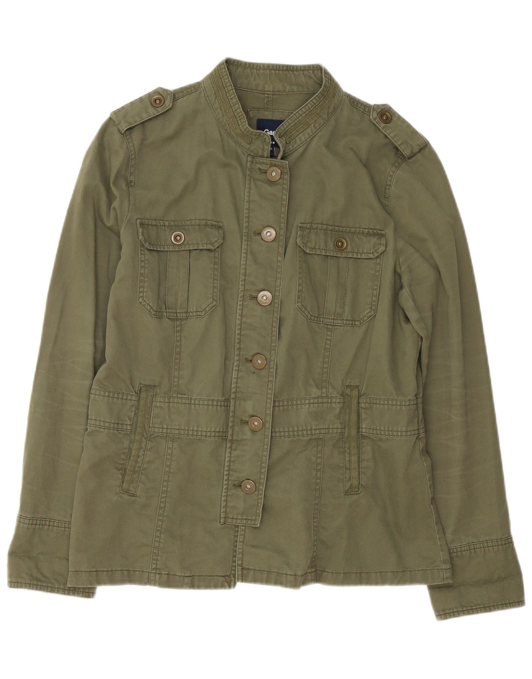 Gap Damen-Militärjacke, UK 14, mittlere Khaki-Baumwolle