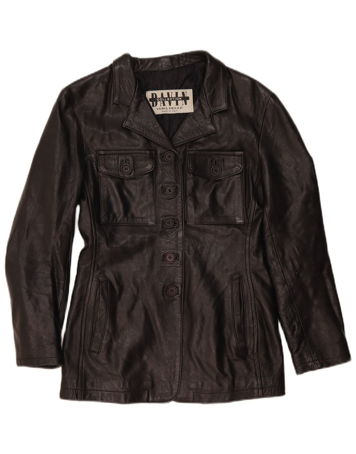 Davin Damen Lederjacke IT 42 Medium Schwarz