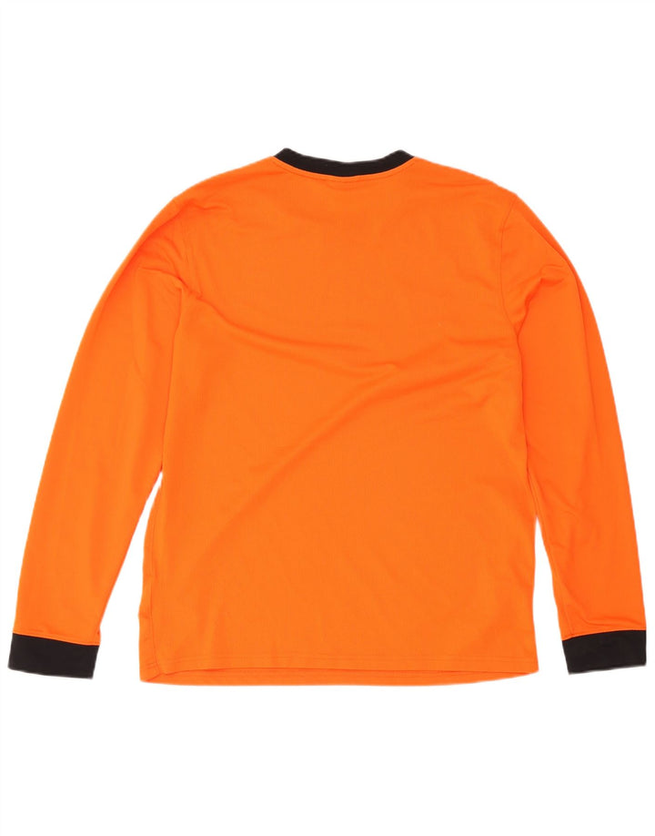 Nike Herren-Dri-Fit-Oberteil, langärmelig, groß, orangefarbenes Farbblock-Polyester