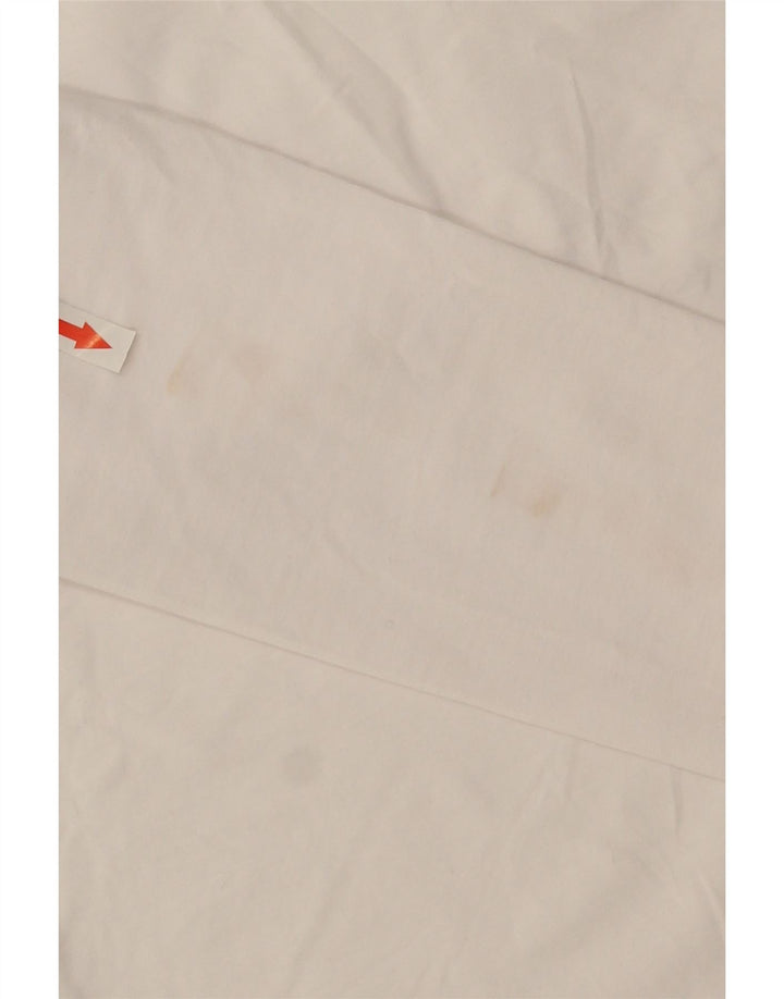 Zara Damen Top Langarm UK 12 Mittelweiße Baumwolle