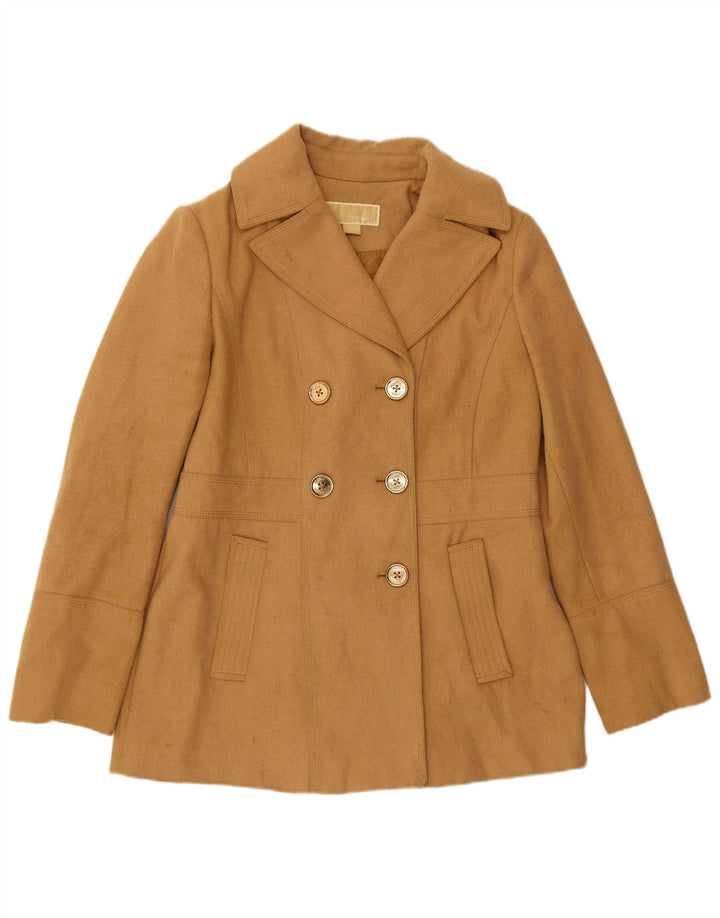 Michael Kors Damen Pea Coat US 10 Large Beige Wolle