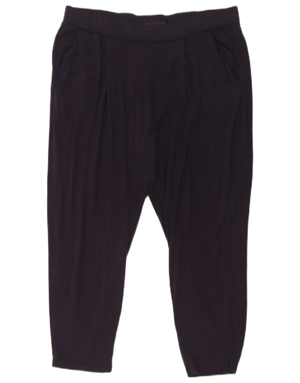 Marks & Spencer Damen Tapered Cropped-Hose UK 18 XL W34 L25 Marineblau