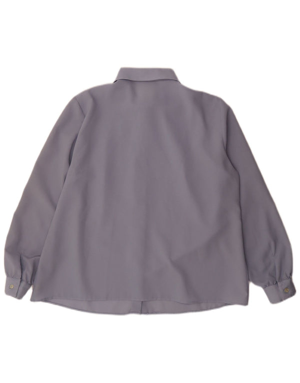 Primavera Firenze Damen Hemdbluse IT 51 XL Blaues geometrisches Polarskin