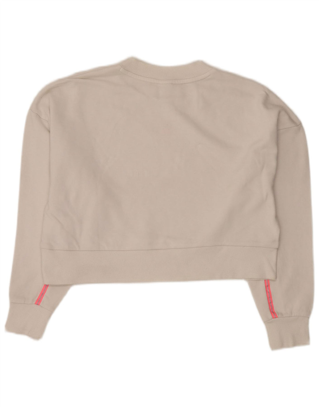 PUMA Damen Crop Oversized Sweatshirt Pullover UK 14 Mittelweiße Baumwolle