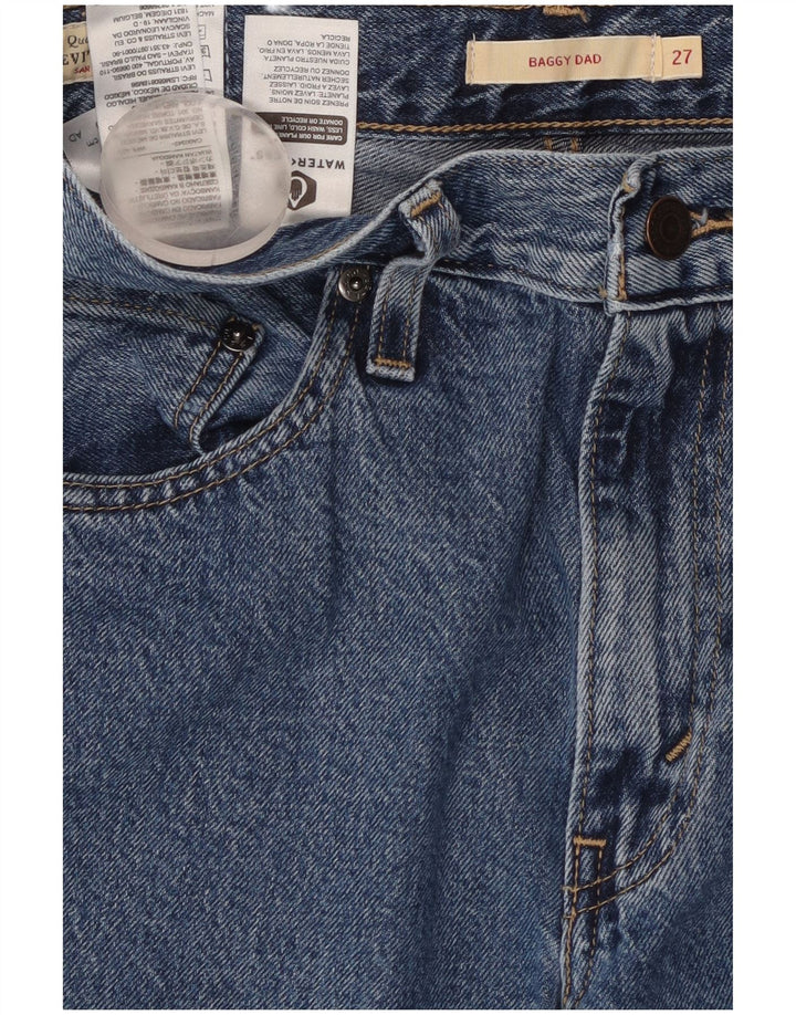 LEVI'S Damen Baggy Dad Jeans mit weitem Bein, W27 L30, blaue Baumwolle