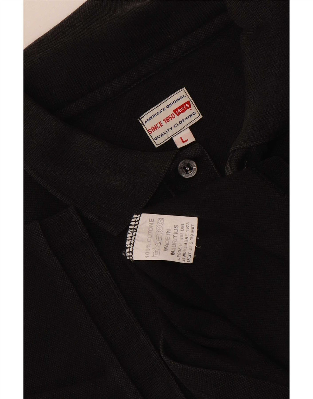 Levi's Herren-Poloshirt, groß, aus schwarzer Baumwolle