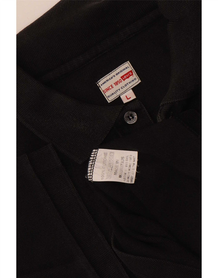 Levi's Herren-Poloshirt, groß, aus schwarzer Baumwolle