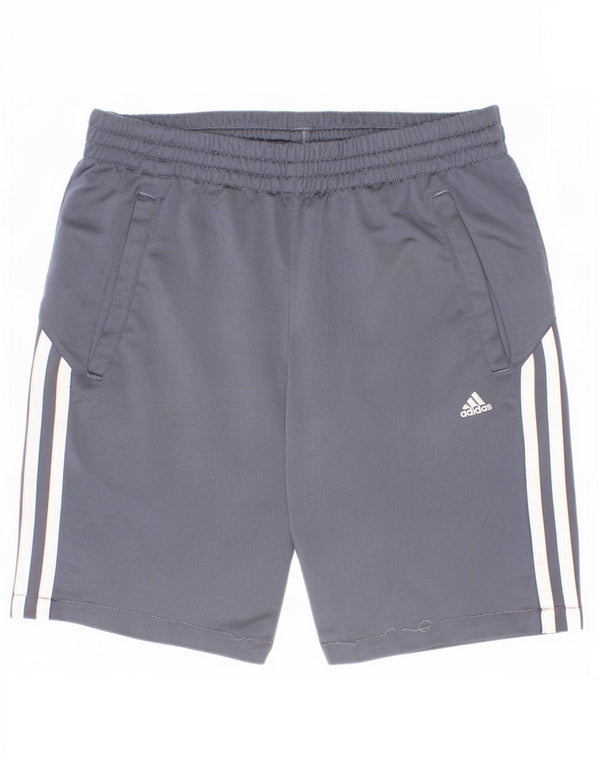 Adidas Sportshorts für Jungen, 11–12 Jahre, graues Polyester