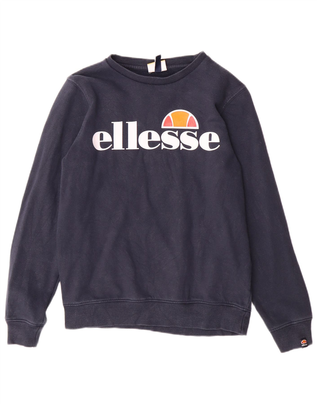 Ellesse Grafik-Sweatshirt für Jungen, 12–13 Jahre, marineblaue Baumwolle