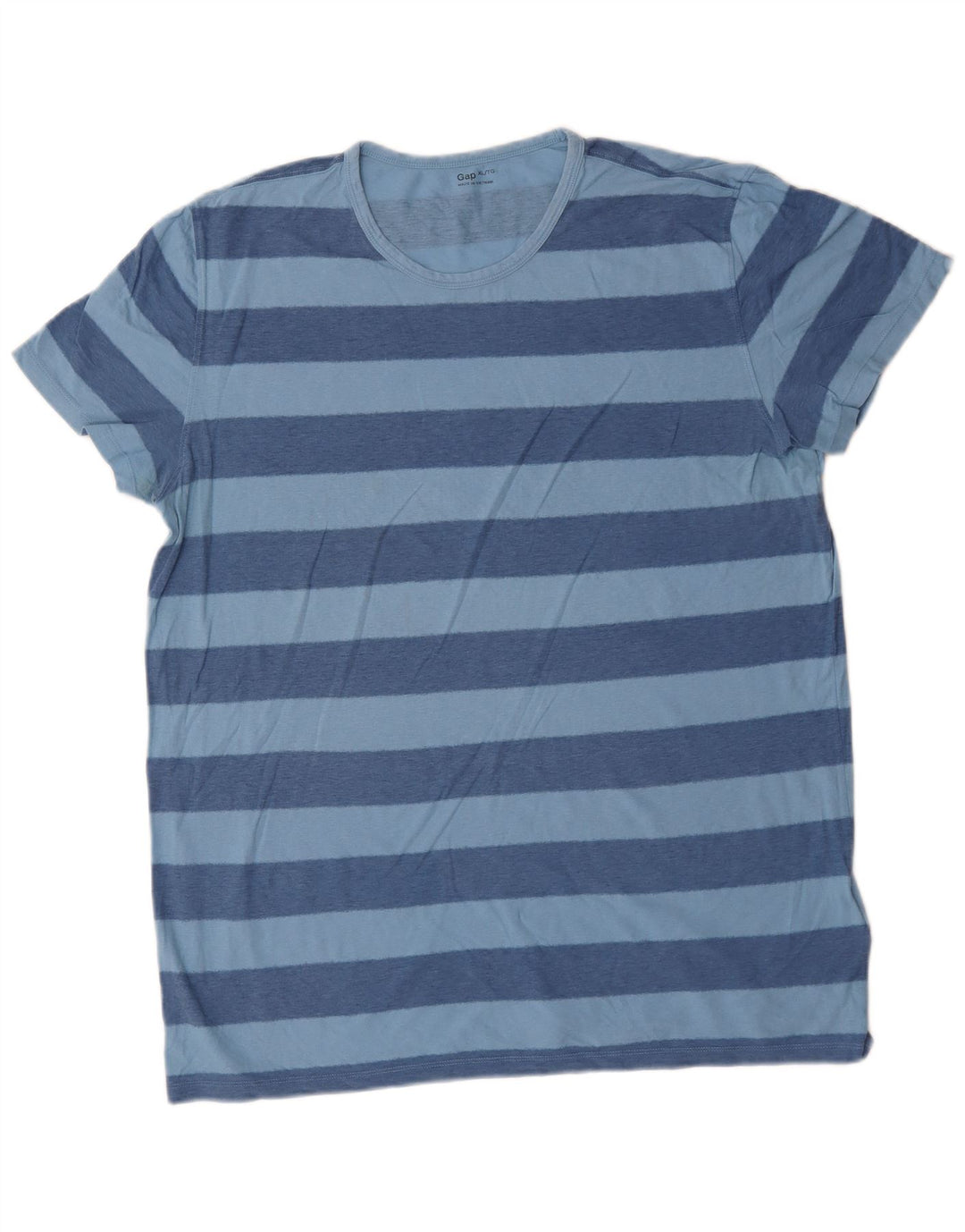 Gap Herren T-Shirt Top XL blau gestreift aus Baumwolle