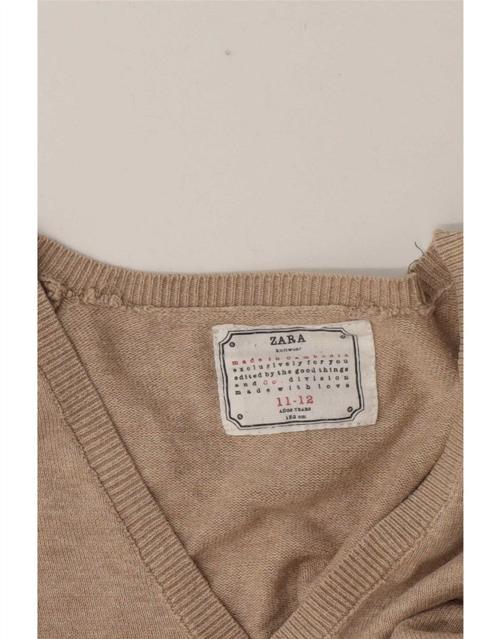 Strickjacke für Jungen von Zara, 11–12 Jahre, Beige